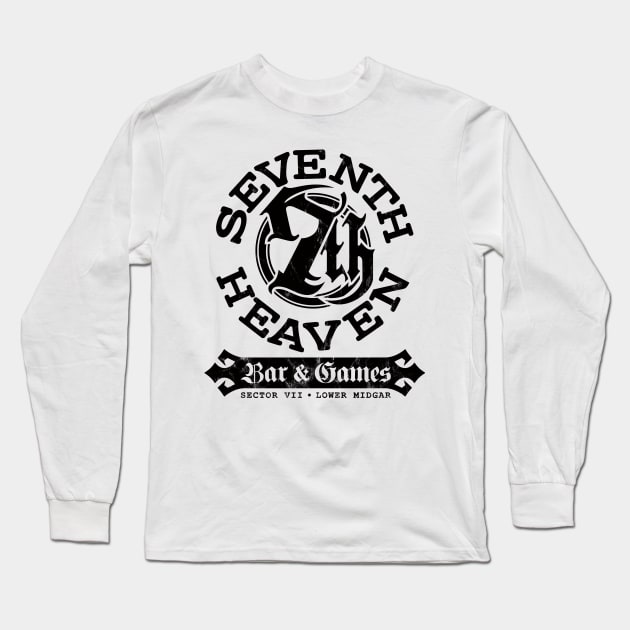 Seventh Heaven • Bar & Games (Black) Long Sleeve T-Shirt by forgottenart